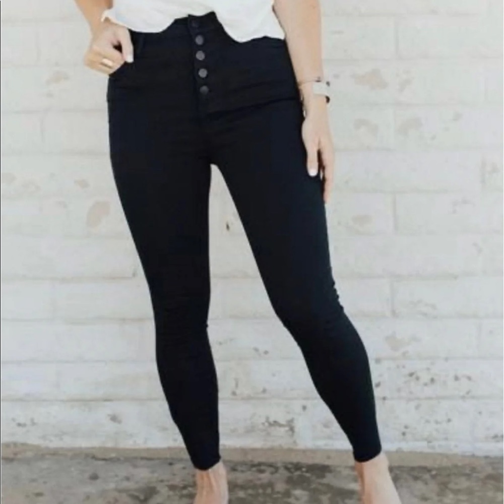 CJLA Black Button Fly Denim Jeans Size 3